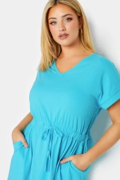 YOURS Curve Blue Cotton T-Shirt Dress 10 YOURS Curve Blue Cotton T-Shirt Dress -Plus Size Apparel Shop a551ae3d 3e9e 4a 137306 D