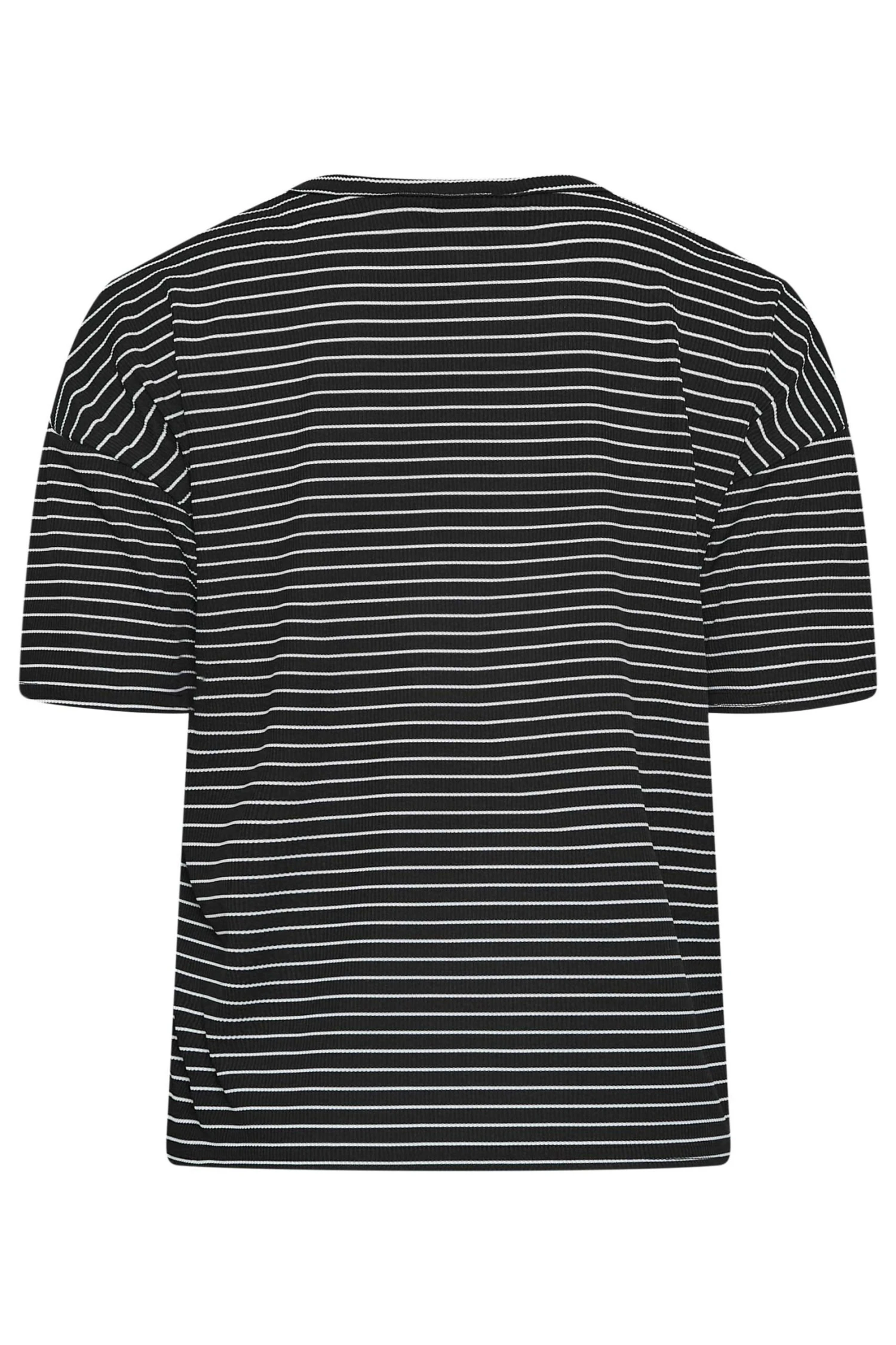 YOURS PETITE Curve Black Stripe T-Shirt 8 YOURS PETITE Curve Black Stripe T-Shirt - Image 6