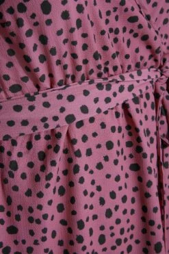 YOURS LONDON Curve Pink Dalmatian Print Midi Wrap Dress -Plus Size Apparel Shop a6c86151 04e2 45 161230 S