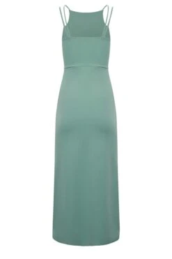 YOURS PETITE Curve Sage Green Split Hem Maxi Dress -Plus Size Apparel Shop a6f15413 1dae 43 174531 Y