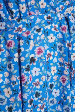 YOURS LONDON Curve Blue Floral Print Wrap Dress -Plus Size Apparel Shop a83967a9 ec62 44 161730 Z