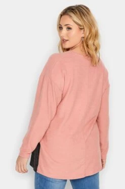 YOURS Curve Pink & Grey Leopard Print Knit Colour Block Soft Touch Top 9 YOURS Curve Pink & Grey Leopard Print Knit Colour Block Soft Touch Top -Plus Size Apparel Shop a84f6b33 85f8 42 192765 C