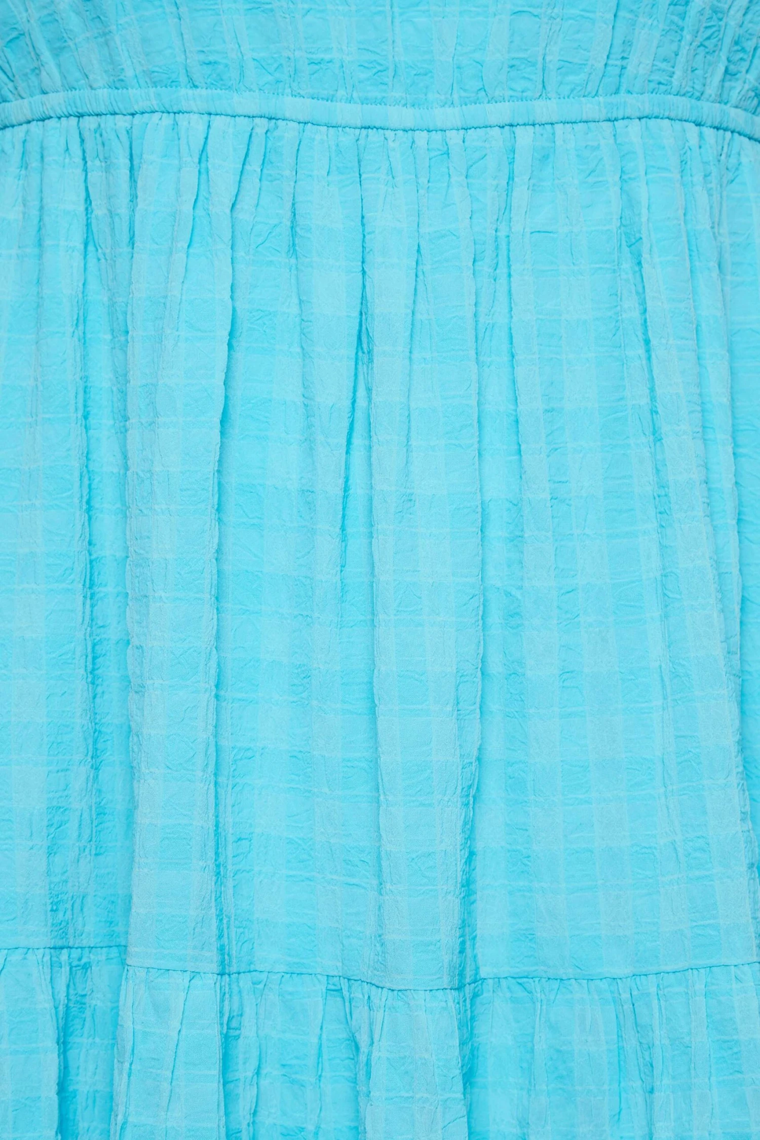 LIMITED COLLECTION Curve Aqua Blue Textured Tiered Smock Dress 7 LIMITED COLLECTION Curve Aqua Blue Textured Tiered Smock Dress - Image 5