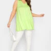 YOURS Curve Lime Green Swing Vest Top -Plus Size Apparel Shop a93eacb4 c167 4b 320848 B