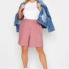 YOURS Curve Pink Broderie Anglaise Shorts -Plus Size Apparel Shop a9fae863 2ed8 4b 144807 B