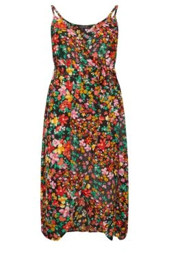 LIMITED COLLECTION Curve Black Floral Strappy Wrap Dress 13 LIMITED COLLECTION Curve Black Floral Strappy Wrap Dress -Plus Size Apparel Shop ab07d457 300a 4d 215498 X