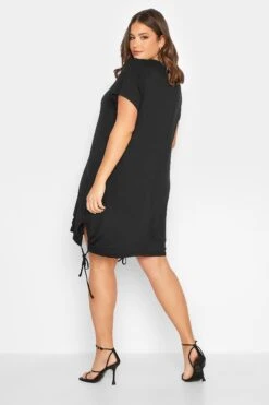 YOURS Curve Black Mesh Front Dress -Plus Size Apparel Shop ab676b0c 2b89 42 301196 D