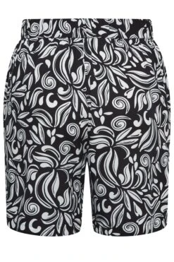YOURS Curve Black Monochrome Swirl Shorts -Plus Size Apparel Shop abf7720e 32f0 4e 144798 Y