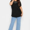 YOURS Curve Black Sequin T-Shirt 1 YOURS Curve Black Sequin T-Shirt -Plus Size Apparel Shop b10c3928 2410 47 301847 B