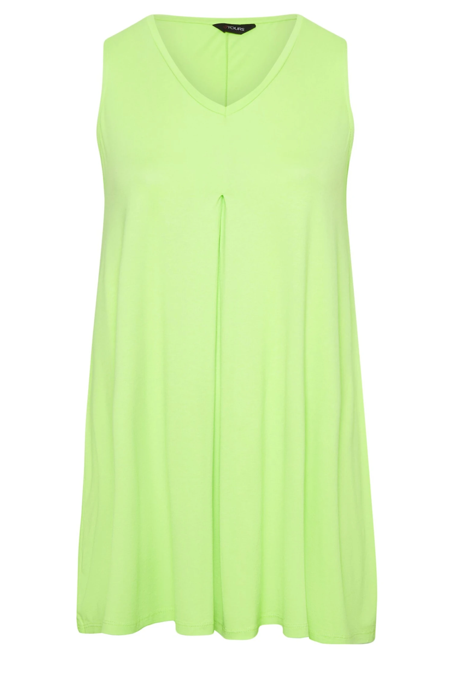 YOURS Curve Lime Green Swing Vest Top 6 YOURS Curve Lime Green Swing Vest Top - Image 4