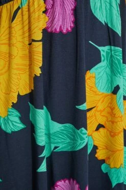 YOURS Curve Black Floral Cold Shoulder Dress -Plus Size Apparel Shop b31c4f76 b246 40 300800 Z