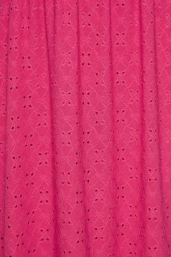YOURS Curve Hot Pink Broderie Anglaise Maxi Dress -Plus Size Apparel Shop b35622fb dc74 47 137567 Z