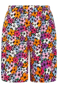 YOURS Curve Pink Floral Woven Shorts -Plus Size Apparel Shop b3a7584e 5ff0 42 144836 X