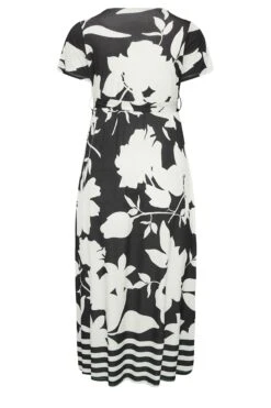 YOURS Curve Black Floral Midaxi Wrap Dress -Plus Size Apparel Shop b3c13061 3498 42 301985 Y