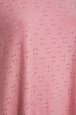 YOURS Curve Pink Broderie Anglaise Swing T-Shirt -Plus Size Apparel Shop b489ee37 48de 46 320301 Z