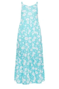 YOURS Curve Blue Floral Tiered Maxi Sundress 12 YOURS Curve Blue Floral Tiered Maxi Sundress -Plus Size Apparel Shop b4c556f8 2ba4 49 137361 X
