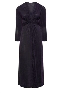 YOURS LONDON Curve Black & Purple Glitter Maxi Dress -Plus Size Apparel Shop bba02a6e 9631 42 161638 X