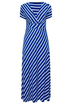 YOURS Curve Blue Stripe Swing Maxi Dress 12 YOURS Curve Blue Stripe Swing Maxi Dress -Plus Size Apparel Shop be45ef3e e373 4d 301020 X