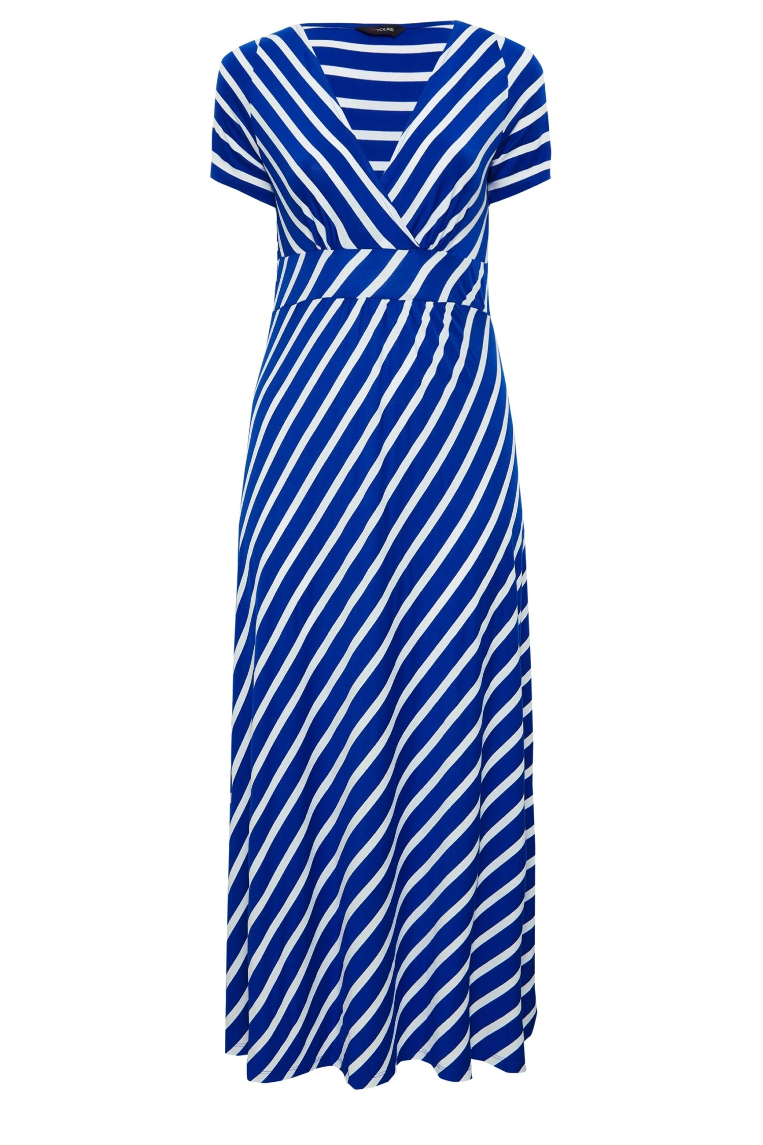 YOURS Curve Blue Stripe Swing Maxi Dress 7 YOURS Curve Blue Stripe Swing Maxi Dress - Image 5