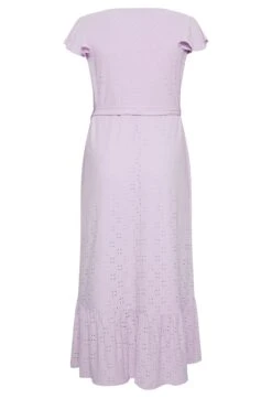 YOURS Curve Lilac Purple Broderie Anglaise Maxi Dress -Plus Size Apparel Shop beb5836c 1cf3 49 137558 Y