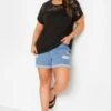 YOURS Curve Black Floral Mesh Panel T-Shirt -Plus Size Apparel Shop bfa07ef5 cd8b 40 320827 B