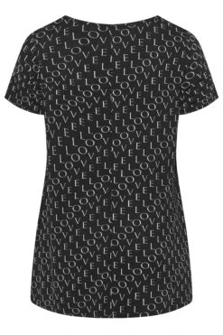 YOURS Curve Black 'Love' Print Cut Out Top 13 YOURS Curve Black 'Love' Print Cut Out Top -Plus Size Apparel Shop c06edecd 1e14 4f 300978 Y