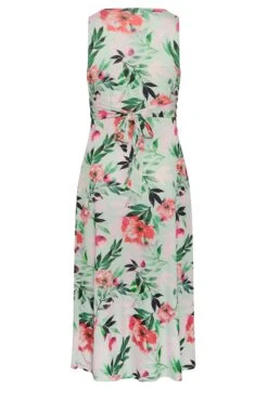 YOURS LONDON Curve Green Floral Print Knot Front Maxi Dress -Plus Size Apparel Shop c07b962f b85d 49 162141 Y