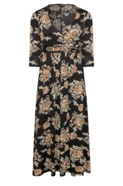 YOURS Curve Black Floral V-Neck Maxi Dress -Plus Size Apparel Shop c0aac834 6177 45 301149 X