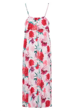 YOURS LONDON Curve Pink Floral Print Cami Maxi Dress -Plus Size Apparel Shop c0d23c34 16f5 42 161431 BK