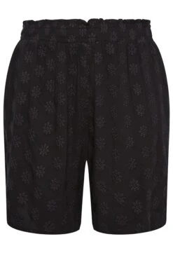 YOURS Curve Black Broderie Anglaise Shorts -Plus Size Apparel Shop c158d4ac 03b6 43 144806 X