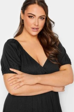 LIMITED COLLECTION Curve Black Wrap Maxi Dress -Plus Size Apparel Shop c22e730c 4a1f 45 215509 D