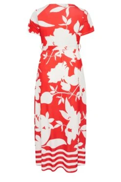 YOURS Curve Red Floral Midaxi Wrap Dress 13 YOURS Curve Red Floral Midaxi Wrap Dress -Plus Size Apparel Shop c388a7a4 862f 49 301988 Y