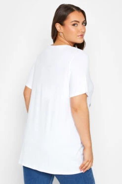 YOURS Curve White Diamante Embellished T-Shirt 9 YOURS Curve White Diamante Embellished T-Shirt -Plus Size Apparel Shop c4787fa5 1718 4e 320665 C