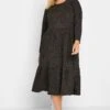YOURS Curve Charcoal Grey Ribbed Midi Dress 2 YOURS Curve Charcoal Grey Ribbed Midi Dress -Plus Size Apparel Shop c6b255c9 26f4 45 301501 B