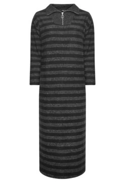 YOURS LUXURY Curve Black Stripe Print Soft Touch Jumper Dress -Plus Size Apparel Shop c72d6db9 528d 4d 301482 X