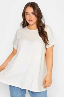 YOURS 2 PACK Curve White & Lilac Ribbed Swing T-Shirts 11 YOURS 2 PACK Curve White & Lilac Ribbed Swing T-Shirts -Plus Size Apparel Shop c89aa1a3 fb0c 43 320774 A1