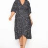YOURS LONDON Curve Grey Leopard Midi Wrap Dress -Plus Size Apparel Shop cb7be9a9 d81c 43 157868 A