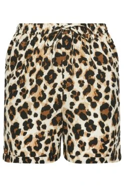 LIMITED COLLECTION Curve Brown Leopard Print Shorts -Plus Size Apparel Shop cc33ba09 02f4 4b 215575 X