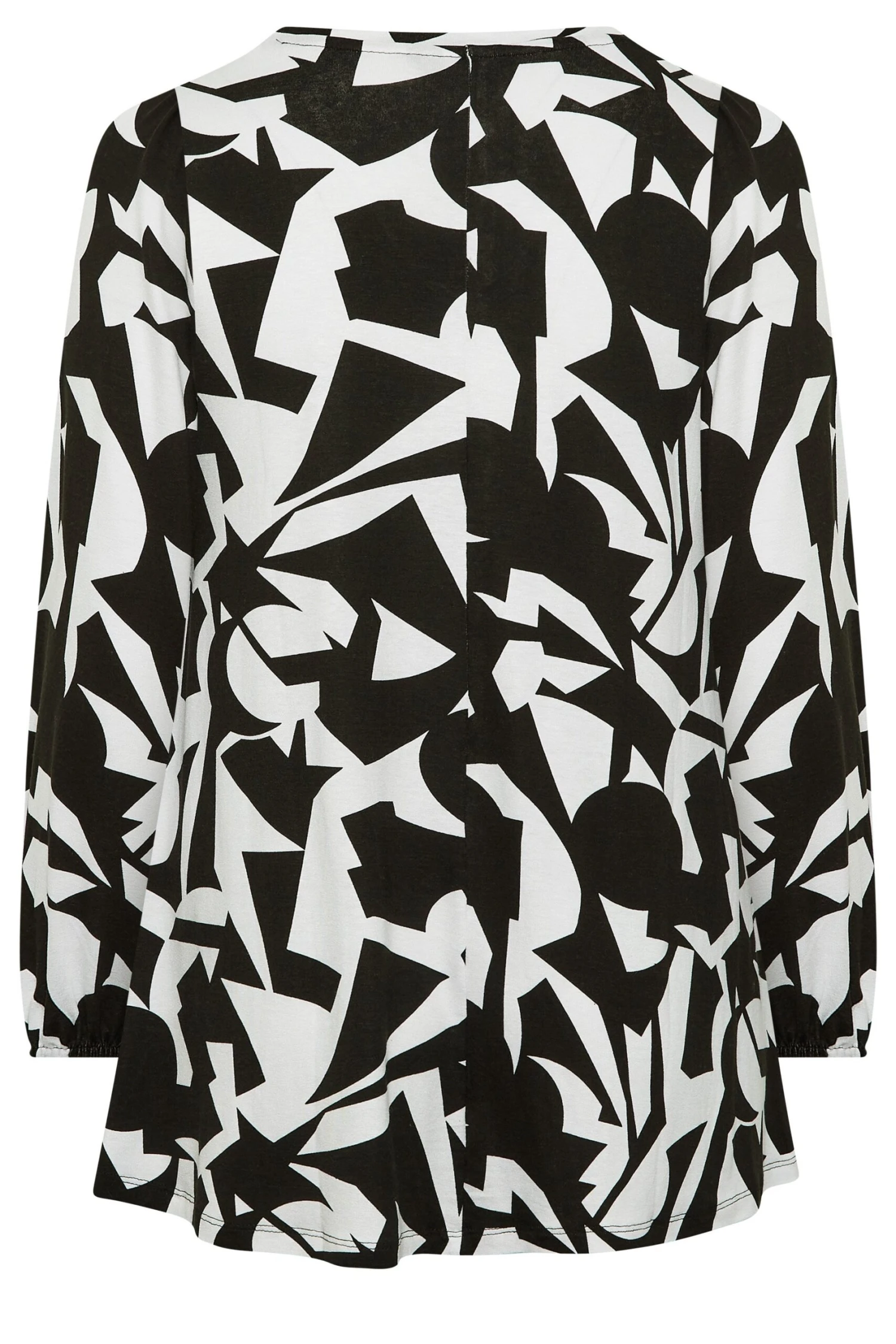 YOURS Curve Black & White Geometric Print Swing Top 8 YOURS Curve Black & White Geometric Print Swing Top - Image 6