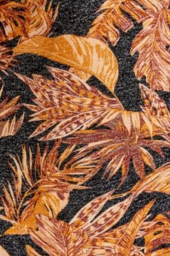 YOURS Curve Orange & Black Leaf Print T-Shirt -Plus Size Apparel Shop cc6d8bd7 4755 4e 301193 Z