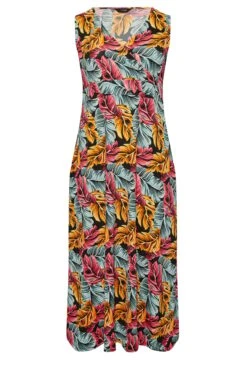 YOURS Curve Black Tropical Leaf Print Wrap Maxi Dress 12 YOURS Curve Black Tropical Leaf Print Wrap Maxi Dress -Plus Size Apparel Shop cc8c2955 1d0f 44 301902 X
