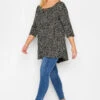 YOURS Curve Black Spot Lace Up Top -Plus Size Apparel Shop cccce15a ef6b 4d 173460 B