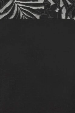 YOURS Curve Black Floral Mesh Panel T-Shirt -Plus Size Apparel Shop ccee8cc5 aea9 4b 320827 Z