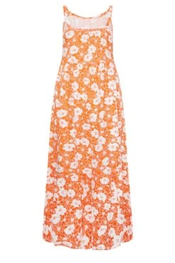 YOURS Curve Orange Floral Tiered Maxi Sundress -Plus Size Apparel Shop cdd1bac6 a42c 4a 137360 Y