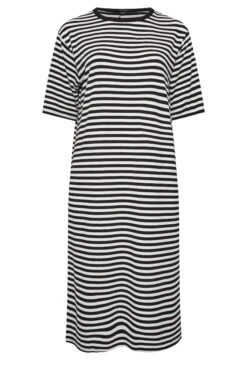 YOURS Curve Black Stripe Midaxi Dress -Plus Size Apparel Shop ce26ca6b a0c9 43 137555 X