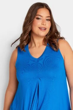 YOURS Curve Cobalt Blue Swing Vest Top -Plus Size Apparel Shop cf8fe680 d7f3 40 320786 D