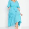 LIMITED COLLECTION Curve Aqua Blue Textured Tiered Smock Dress 1 LIMITED COLLECTION Curve Aqua Blue Textured Tiered Smock Dress -Plus Size Apparel Shop d017af0e cbd9 4c 215543 B