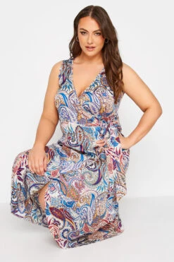 YOURS LONDON Curve White Paisley Print Satin Wrap Dress 10 YOURS LONDON Curve White Paisley Print Satin Wrap Dress -Plus Size Apparel Shop d1f1f934 6de9 4e 161576 D