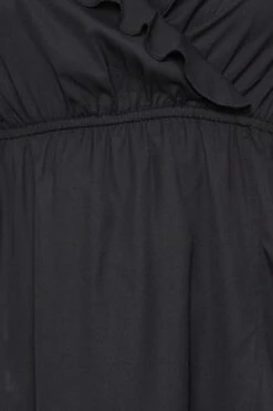 LIMITED COLLECTION Curve Black Frill Midaxi Wrap Dress -Plus Size Apparel Shop d2170d23 6447 4f 215533 Z