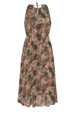 YOURS LONDON Curve Green Tropical Print Keyhole Dress 13 YOURS LONDON Curve Green Tropical Print Keyhole Dress -Plus Size Apparel Shop d2402517 307d 49 161184 X